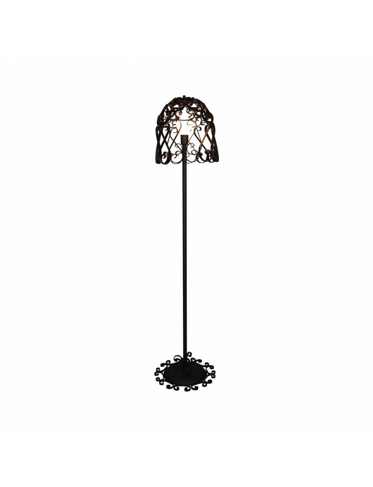 HL-3586-1F LEWIS RUSTY BROWN FLOOR LAMP