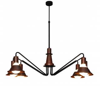 HL-3521-6 EMILY OLD COPPER & BLACK PENDANT 