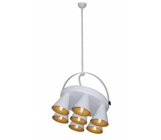 HL-3578-1A BRANDON WHITE & MAT GOLD PENDANT