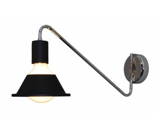HL-3521-1 EMILY CHROME & BLACK WALL LAMP