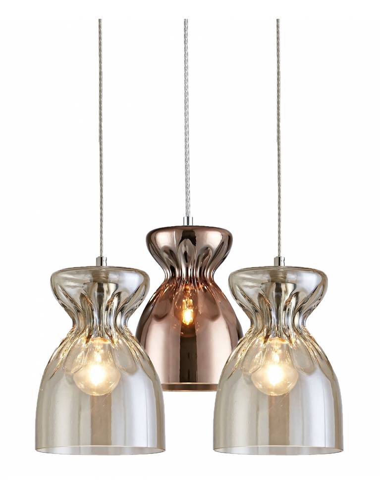 SE4314-03 DOMENICO PENDANT CONGAC-COPPER GLASS Γ4+