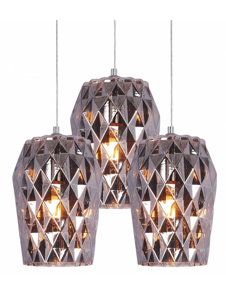 SE4288S-03 LUCA PENDANT SMOKE GLASS+