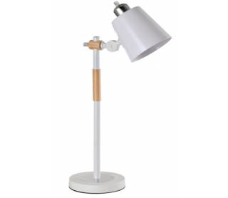 YQ-25110 SAM WHITE METAL-WOOD TABLE LAMP