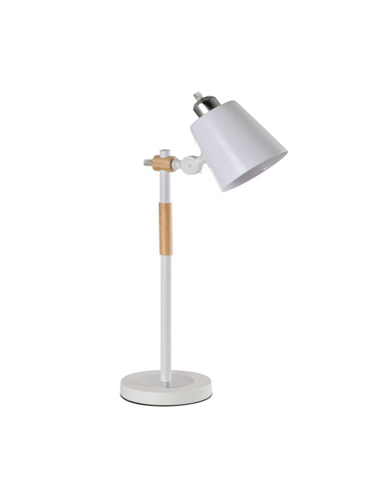 YQ-25110 SAM WHITE METAL-WOOD TABLE LAMP