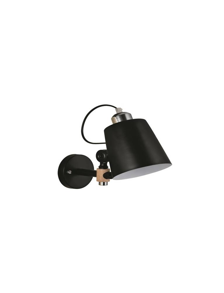 YQ-4003 SAM WHITE METAL-WOOD WALL LAMP