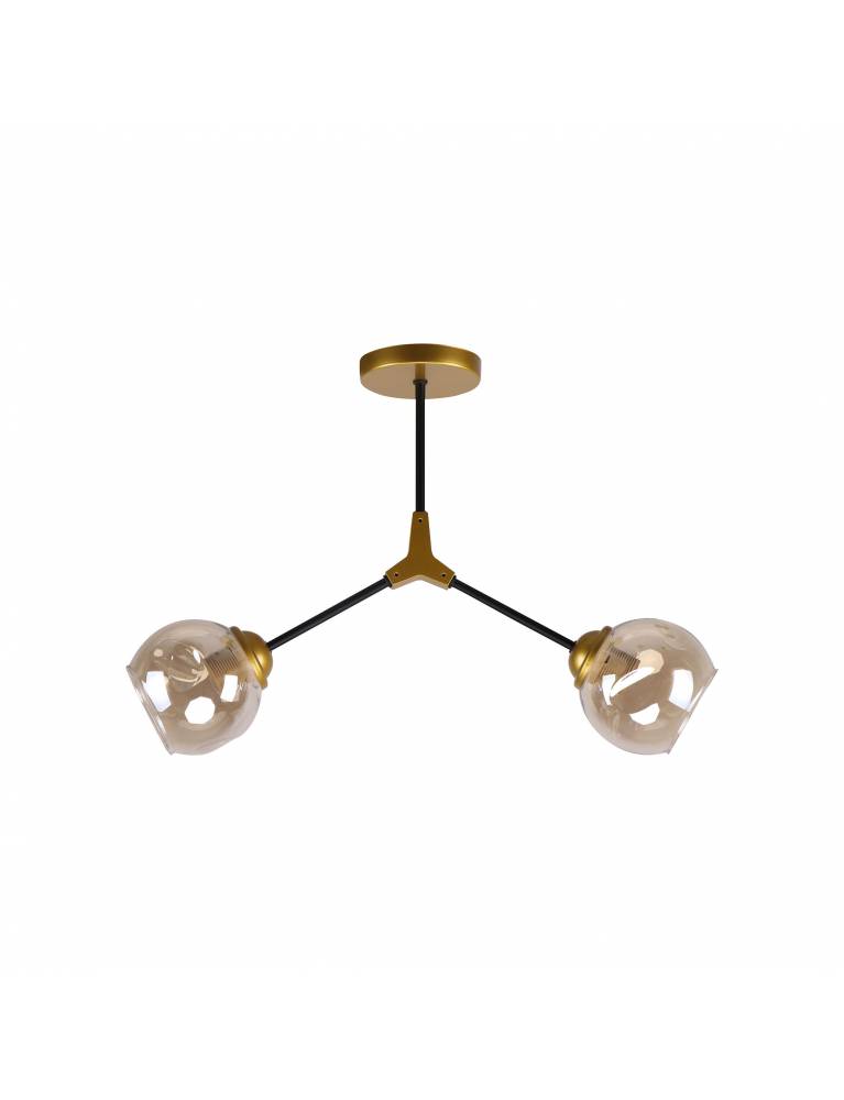 KQ 51454/2 CONELLY BLACK, BRASS AND HONEY PENDANT Ζ3