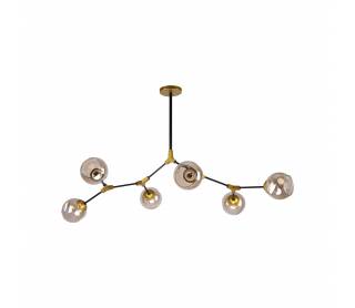 KQ 51454/6 CONELLY BLACK, BRASS AND HONEY PENDANT Ζ3