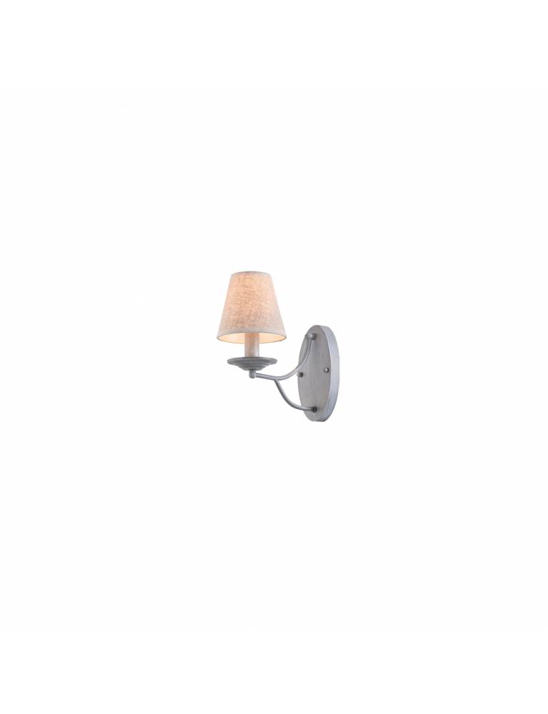 C119-1 ETNA WALL LAMP GREY PATINA & WHITE SHADE A4