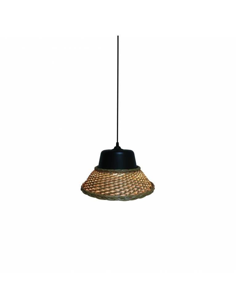 L-W-1702 MINE PENDANT LAMP BLACK & NATURAL Z5