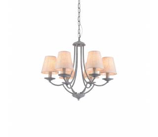 C119-6 ETNA PENDANT LAMP GREY PATINA&WHITE SHADE Δ1