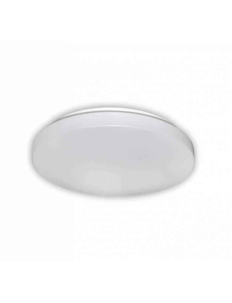 LED ΠΛΑΦΟΝΙΕΡΑ PC ΣΤΡΟΓΓΥΛΗ Φ257mm 15W 4000Κ IP20 ΛΕΥΚΗ