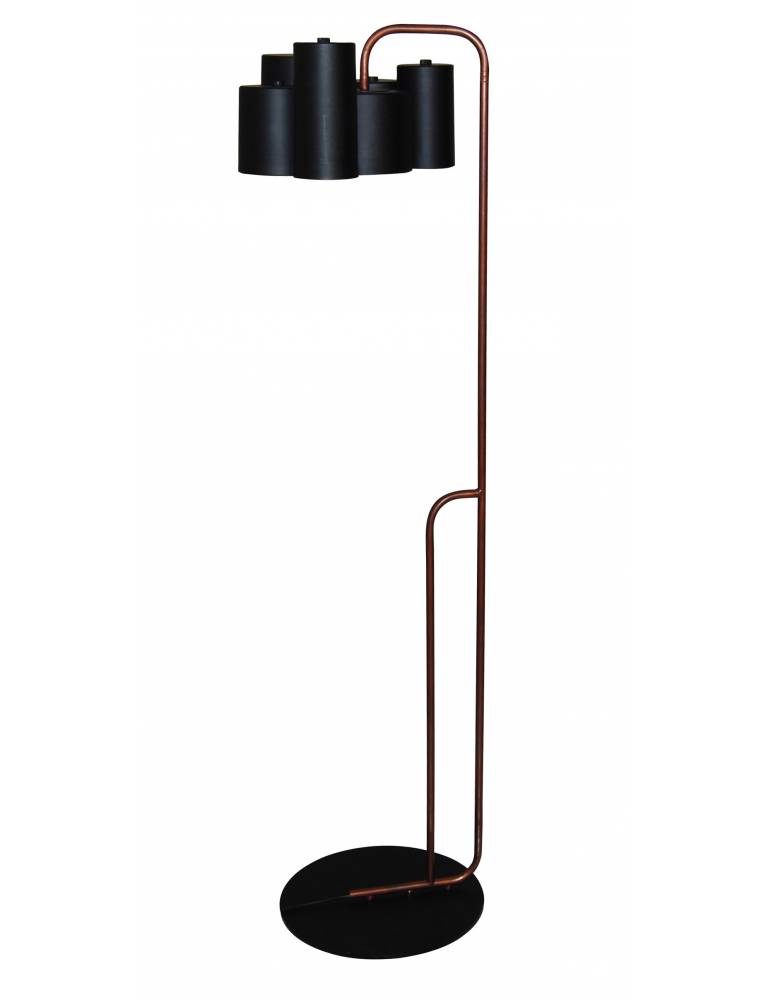 HL-3566-1F BRODY BLACK & OLD COPPER FLOOR LAMP