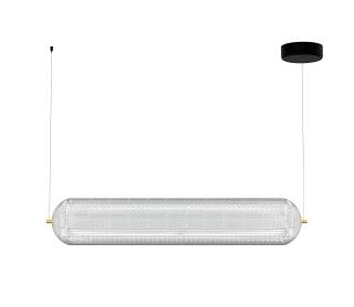 Φωτιστικό Κρεμαστό Ράγα Led 80W 4000K Χρυσό 80x15x120cm