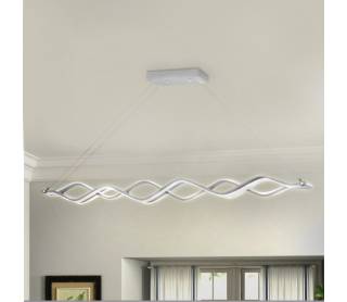 Φωτιστικό οροφής Led Opray Megapap μεταλλικό χρώμα λευκό 126x6x40εκ.