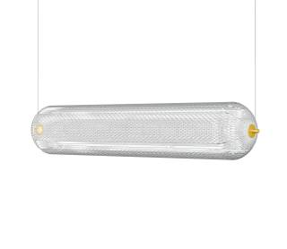 Φωτιστικό Κρεμαστό Ράγα Led 80W 4000K Χρυσό 80x15x120cm