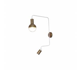 HL-3555-2S CALLIE OLD BRONZE & WHITE WALL LAMP