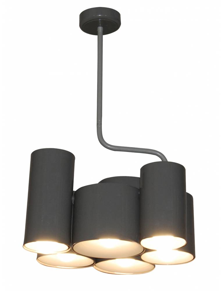 HL-3566-6P BRODY DARK GREY METALLIC PENDANT