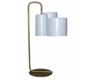 HL-3567-3T BRODY WHITE & OLD BRONZE TABLE LAMP