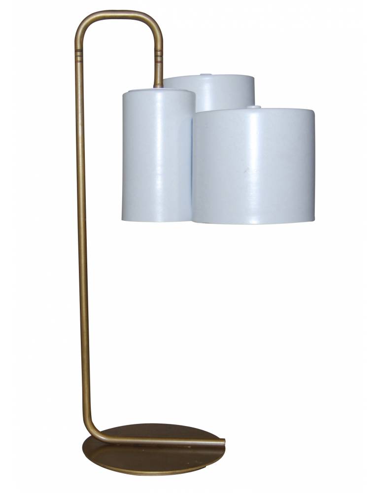 HL-3567-3T BRODY WHITE & OLD BRONZE TABLE LAMP