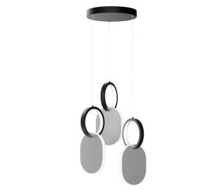 Φωτιστικό Κρεμαστό Symmetric 1G Led 45W Νίκελ Ματ Φ25x120cm