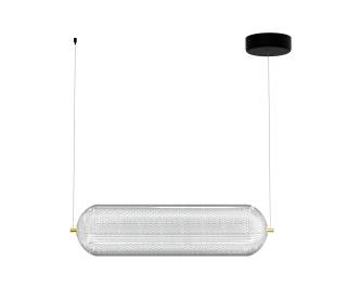 Φωτιστικό Κρεμαστό Ράγα Led 60W 4000K Χρυσό 60x15x120cm