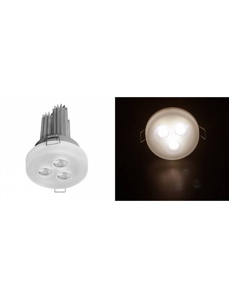 ΦΩΤ ΓΥΑΛΙ ΟΠΑΛΙΝΑ ΧΩΝ LED ΙΣΧΥΟΣ 3x3W 90° ΧΩΡΙΣ ΤΡΟΦ ΘΕΡΜΟ