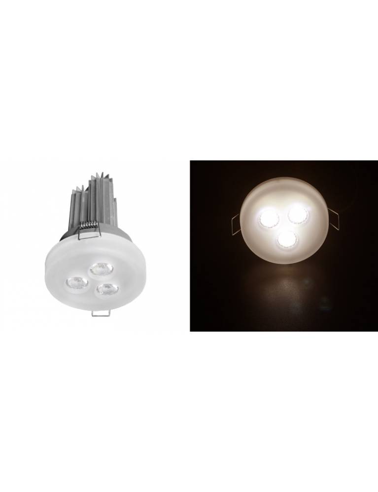 ΦΩΤ ΓΥΑΛΙ OΠΑΛΙΝΑ ΧΩΝ LED ΙΣΧΥΟΣ 3x3W 30° ΧΩΡΙΣ ΤΡΟΦ ΘΕΡΜΟ