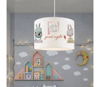 Φωτιστικό οροφής Goofy Megapap υφασμάτινο κοριτσίστικο με χαριτωμένα ζωάκι