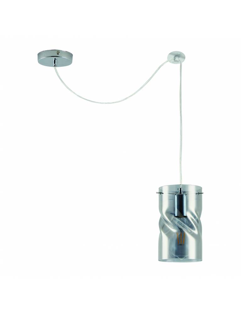 KQ S0616-1 TWIST SMOKEY PENDANT GLASS Γ3