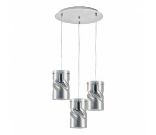 KQ S0616-3 TWIST SMOKEY PENDANT GLASS+