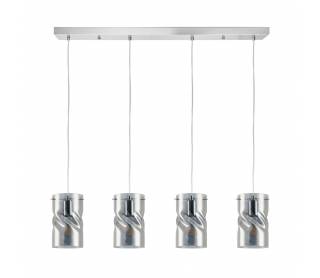 KQ S0616-4 TWIST SMOKEY PENDANT GLASS+