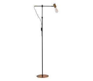 SE21-GM-39 ADEPT GOLD MATT & BLACK FLOOR LAMP 1Β1