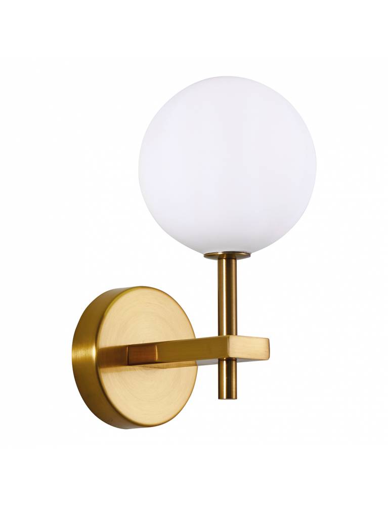 SE21-GM-16 ROYALE GOLD MATT OPAL GLASS WALL LAMP Β1