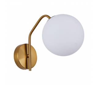 SE21-GM-25 FLAKE GOLD MATT WALL LAMP OPAL GLASS Β1