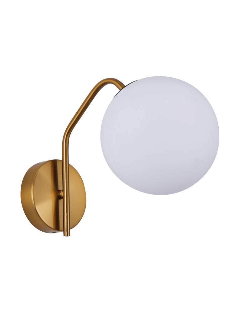 SE21-GM-25 FLAKE GOLD MATT WALL LAMP OPAL GLASS Β1