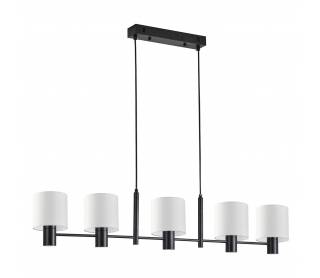 SE21-BL-120-SH1 ADEPT BLACK PENDANT WHITE SHADE+