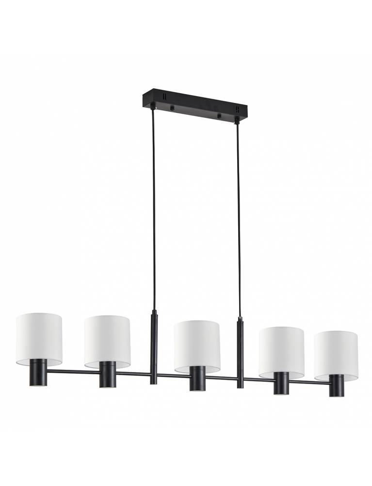 SE21-BL-120-SH1 ADEPT BLACK PENDANT WHITE SHADE+