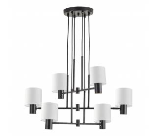 SE21-BL-100-SH1 ADEPT BLACK PENDANT WHITE SHADE+