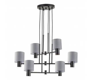 SE21-BL-100-SH2 ADEPT BLACK PENDANT GREY SHADE+