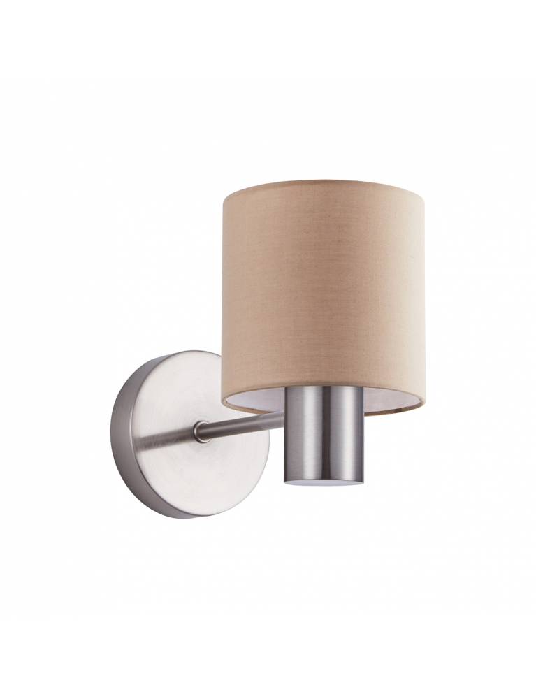 SE21-NM-16-SH3 ADEPT NICKEL MATT WALL LAMP BROWN SHADE+