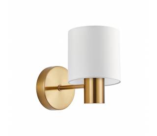 SE21-GM-16-SH1 ADEPT GOLD MATT WALL LAMP WHITE SHADE+