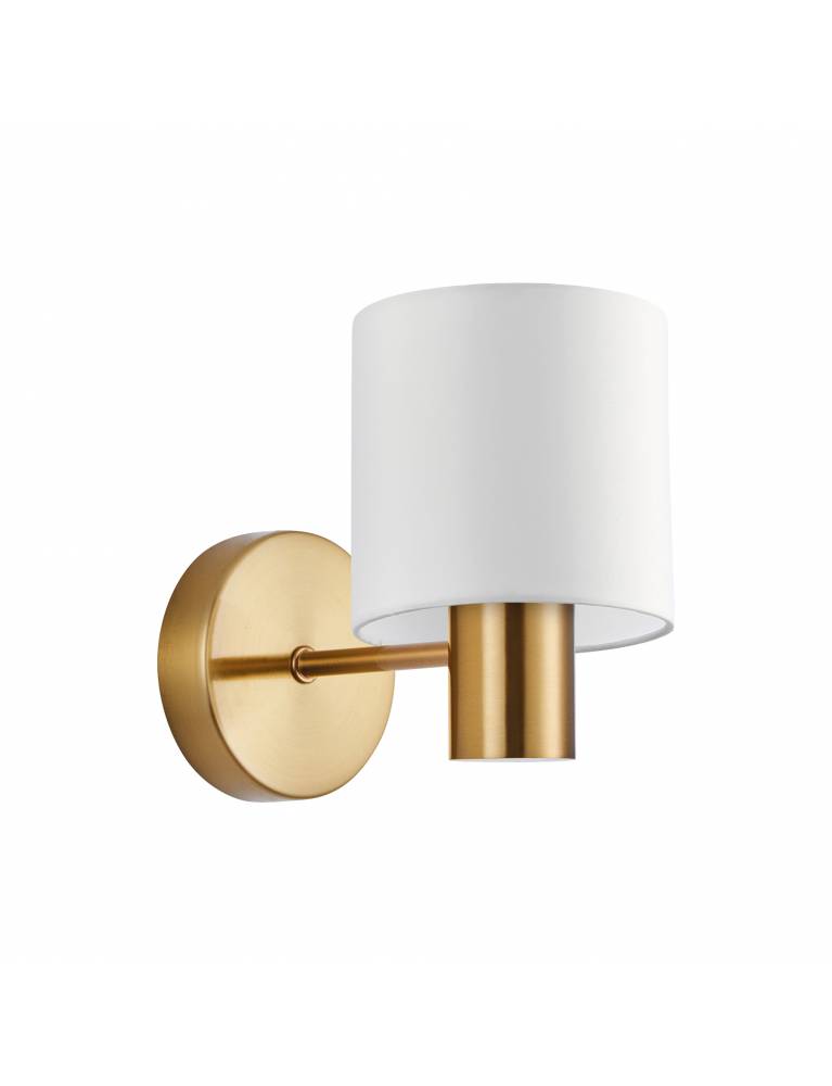 SE21-GM-16-SH1 ADEPT GOLD MATT WALL LAMP WHITE SHADE+