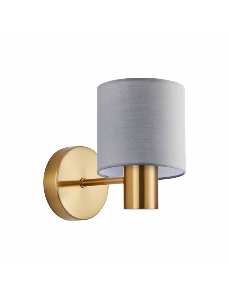 SE21-GM-16-SH2 GOLD MATT WALL LAMP GREY SHADE+