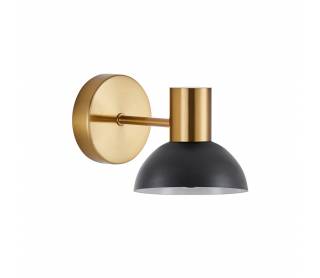 SE21-GM-16-MS3 ADEPT GOLD MATT WALL LAMP BLACK METAL SHADE+ +