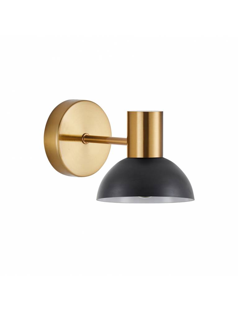 SE21-GM-16-MS3 ADEPT GOLD MATT WALL LAMP BLACK METAL SHADE+ +