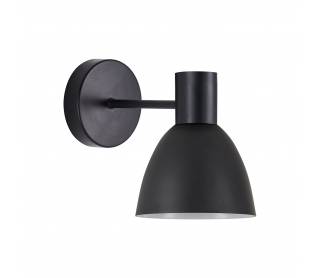 SE21-BL-16-MS2 ADEPT BLACK WALL LAMP BLACK METAL SHADE+