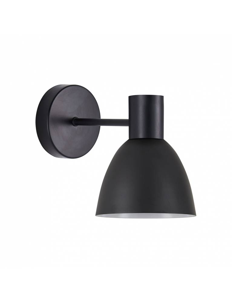 SE21-BL-16-MS2 ADEPT BLACK WALL LAMP BLACK METAL SHADE+