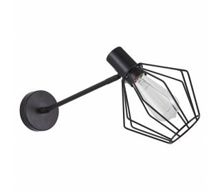 SE21-BL-22-GR1 ADEPT BLACK WALL LAMP BLACK METAL GRID+