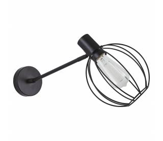 SE21-BL-22-GR2 ADEPT BLACK WALL LAMP BLACK METAL GRID+