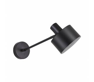 SE21-BL-22-MS1 ADEPT BLACK WALL LAMP BLACK METAL SHADE+